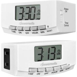 Timer Outlet, 24 Hour Timers for Electrical Outlets for Christmas with 1 Plug